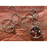Tourmaline Wire-Wrapped Tree of Life Pendant-Handmade Naturals Inc