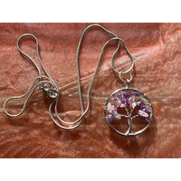 Amethyst Wire-Wrapped Tree of Life Pendant-Handmade Naturals Inc