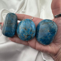 Blue Apatite Palm Stone - AA Grade-Handmade Naturals Inc