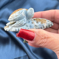 Dumortierite Sea Turtle Carving-Handmade Naturals Inc