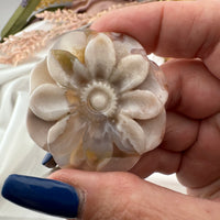 Flower Agate Flower Carving-Handmade Naturals Inc