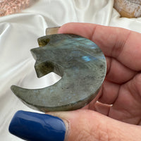 Labradorite Star and Moon Carving-Handmade Naturals Inc