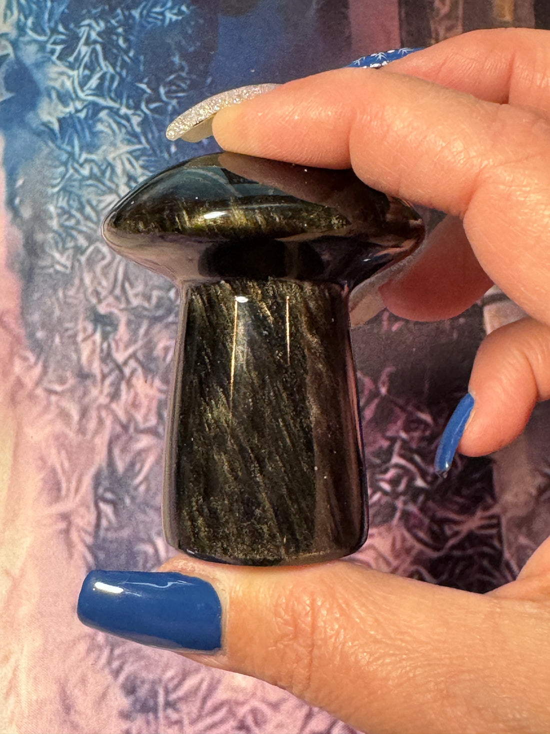 Obsidian Sheen Chunky Mushroom-Handmade Naturals Inc