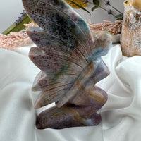 Ocean Jasper Butterfly Fairy Carving-Handmade Naturals Inc