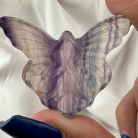 Rainbow Fluorite Butterfly Fairy Carving-Handmade Naturals Inc