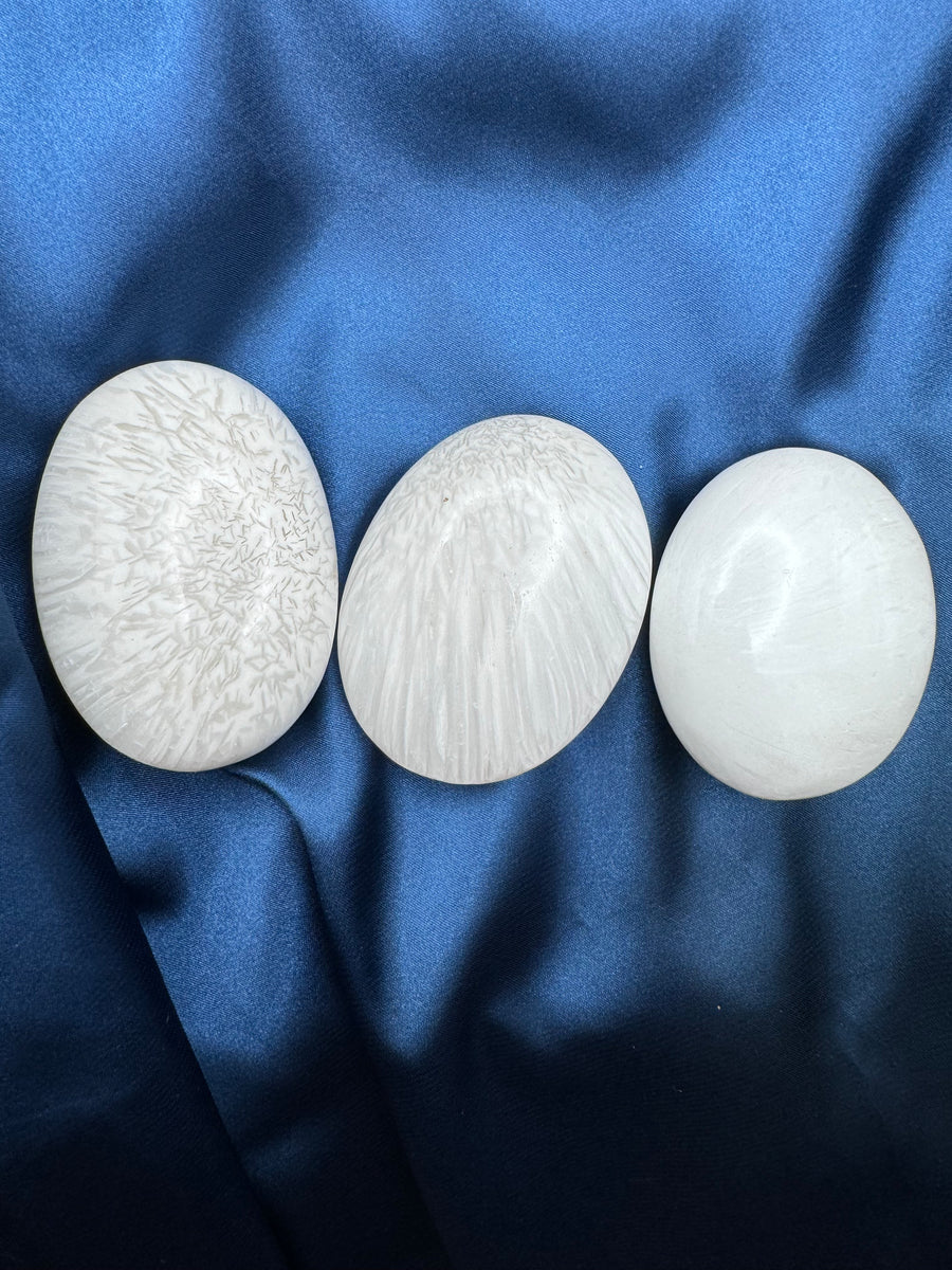 Scolecite Palm Stones-Handmade Naturals Inc