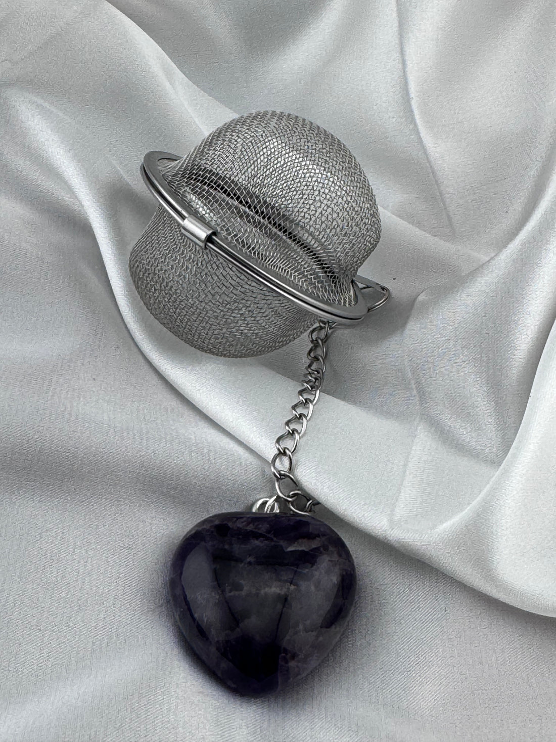 Mesh Tea Strainer Ball With Crystal Weight-Handmade Naturals Inc