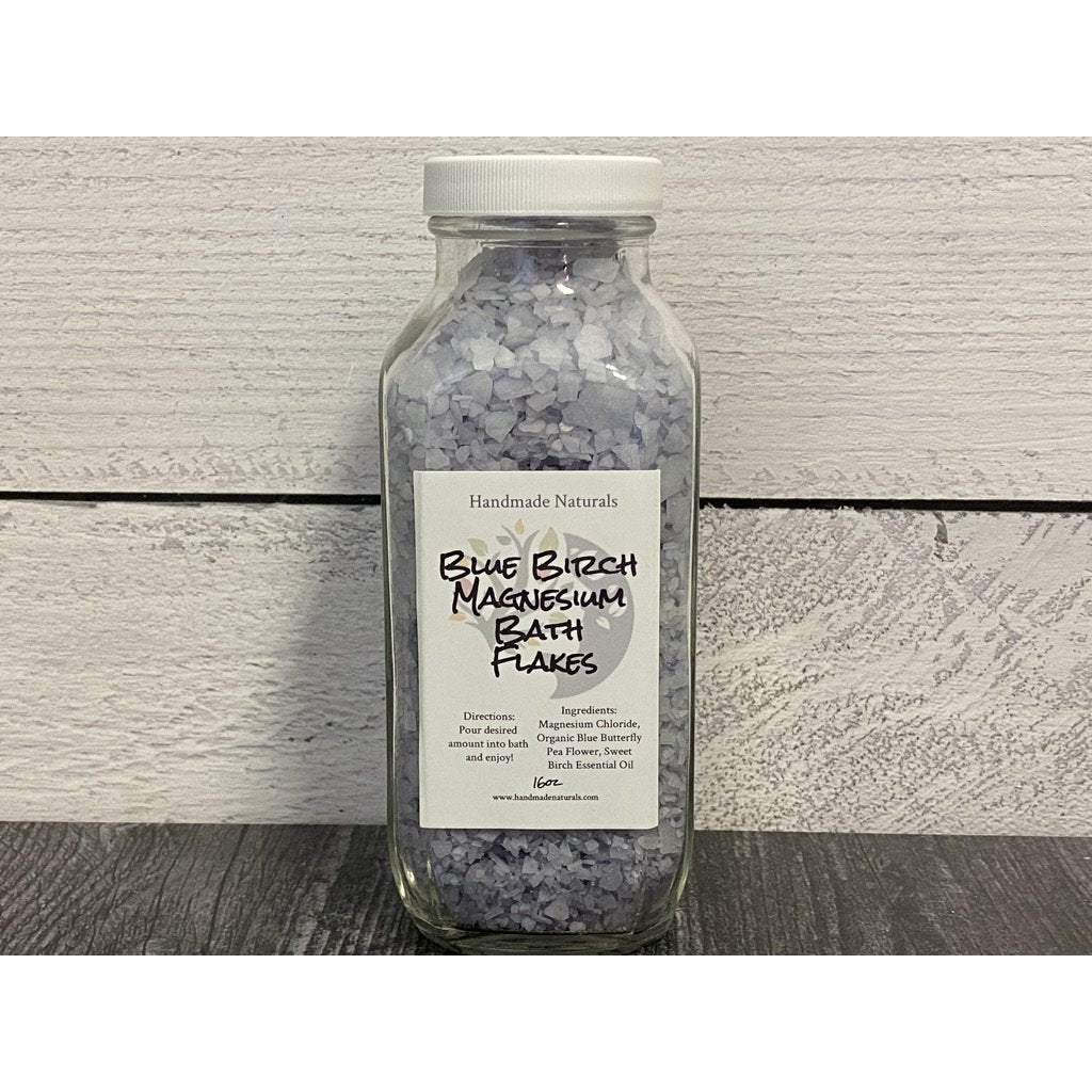 Blue Birch Magnesium Bath Flakes-Handmade Naturals Inc