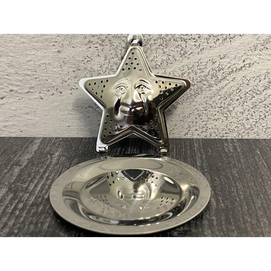 Star Shaped Tea Strainer with Drip Plate-Handmade Naturals Inc