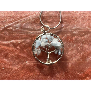 Amazonite Wire-Wrapped Tree of Life Pendant-Handmade Naturals Inc